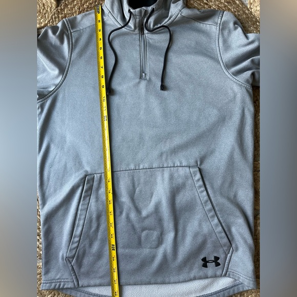 Under Armour ColdGear Men's Light Gray Pullover Hoodie - Picture 8 of 8